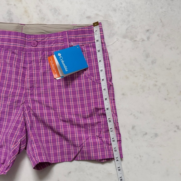 Columbia Kids Plaid Shorts - Purple and Pink - Picture 7 of 7